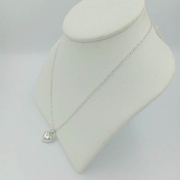 Vintage Puff Heart Charm Necklace - Picture 10 of 12